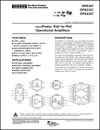 Click here to download OPA2347EA/250 Datasheet