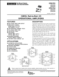 Click here to download OPA4703EA/250 Datasheet