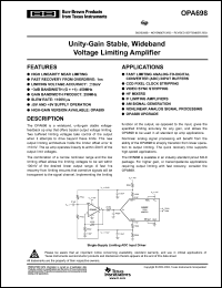 Click here to download OPA698 Datasheet