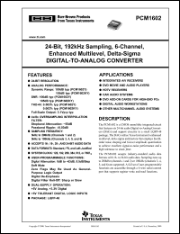 Click here to download PCM1602KY/2K Datasheet