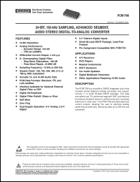 Click here to download PCM1798DBR Datasheet