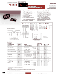 Click here to download PT6600 Datasheet