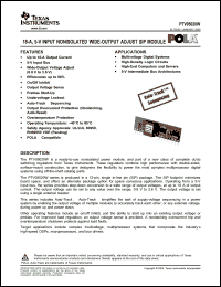 Click here to download PTV05020 Datasheet