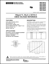 Click here to download REF2920AIDBZT Datasheet