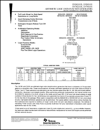 Click here to download SN54S181 Datasheet