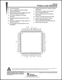 Click here to download TLK1521 Datasheet