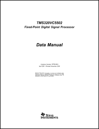 Click here to download TMX320VC5502GZZ200 Datasheet