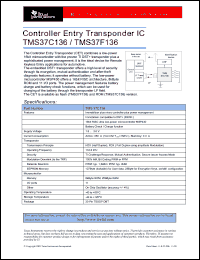 Click here to download TMS37F136 Datasheet