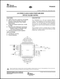 Click here to download TPA3003D2 Datasheet
