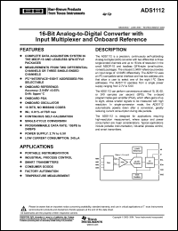 Click here to download ADS1112IDGSRG4 Datasheet