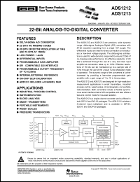Click here to download ADS1213 Datasheet