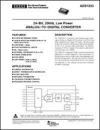 Click here to download ADS1253E/2K5G4 Datasheet