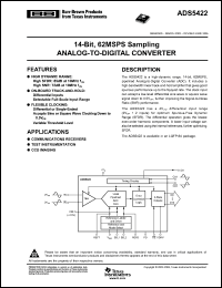 Click here to download ADS5422Y/250 Datasheet