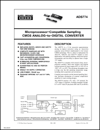 Click here to download ADS774KU/1KE4 Datasheet