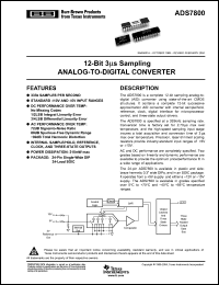 Click here to download ADS7800JUE4 Datasheet