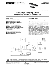 Click here to download ADS7805UB-2E4 Datasheet
