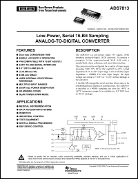 Click here to download ADS7813UB/1KE4 Datasheet