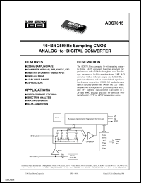 Click here to download ADS7815U/1KE4 Datasheet