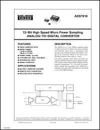 Click here to download ADS7816EC/2K5G4 Datasheet