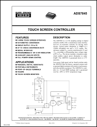 Click here to download ADS7845EG4 Datasheet