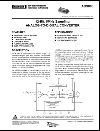 Click here to download ADS803EG4 Datasheet