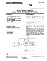 Click here to download ADS807EG4 Datasheet