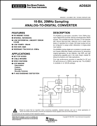 Click here to download ADS820UG4 Datasheet