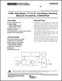 Click here to download ADS8320EB/250G4 Datasheet