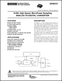 Click here to download ADS8321E/250G4 Datasheet