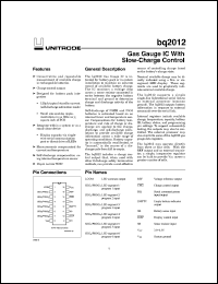Click here to download BQ2012SND107TRG4 Datasheet