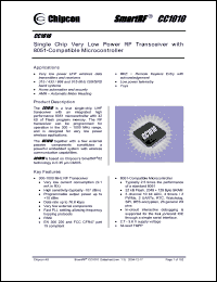 Click here to download CC1010 Datasheet