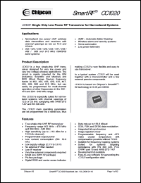 Click here to download CC1020 Datasheet