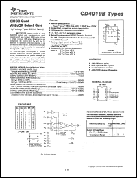 Click here to download CD4019BEE4 Datasheet