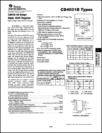 Click here to download CD4031BEE4 Datasheet