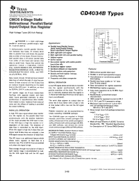 Click here to download CD4034BNSRE4 Datasheet