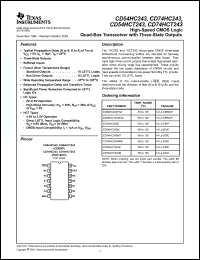 Click here to download CD74HC243MTE4 Datasheet