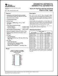 Click here to download CD74HC112EE4 Datasheet