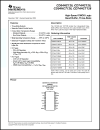 Click here to download CD74HC126EE4 Datasheet