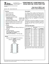 Click here to download CD54HCT158 Datasheet