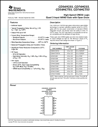 Click here to download CD74HC03EE4 Datasheet