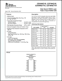 Click here to download CD74HC10EE4 Datasheet