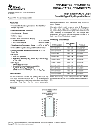 Click here to download CD74HCT175MTE4 Datasheet