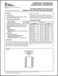 Click here to download CD74HC257MTE4 Datasheet