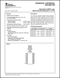 Click here to download CD74HC42EE4 Datasheet