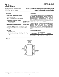 Click here to download CD74HC4543EE4 Datasheet