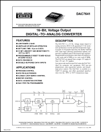 Click here to download DAC7641Y/250 Datasheet
