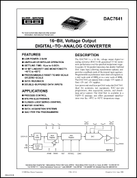 Click here to download DAC7641YB/250 Datasheet