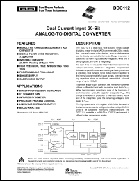 Click here to download DDC112YK/250 Datasheet