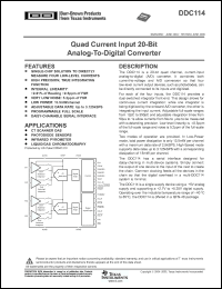 Click here to download DDC114IRTCTG3 Datasheet