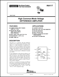 Click here to download INA117BM1 Datasheet